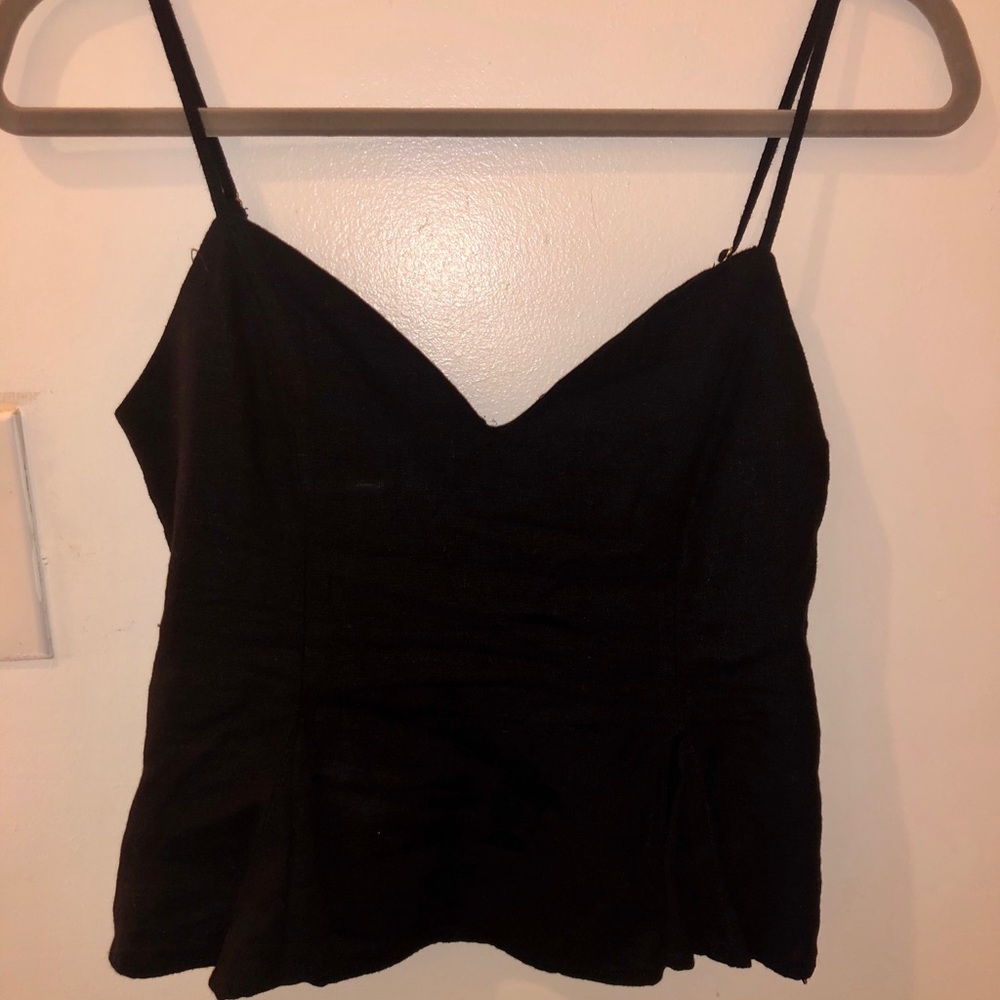 Black Zara Peplum Tank